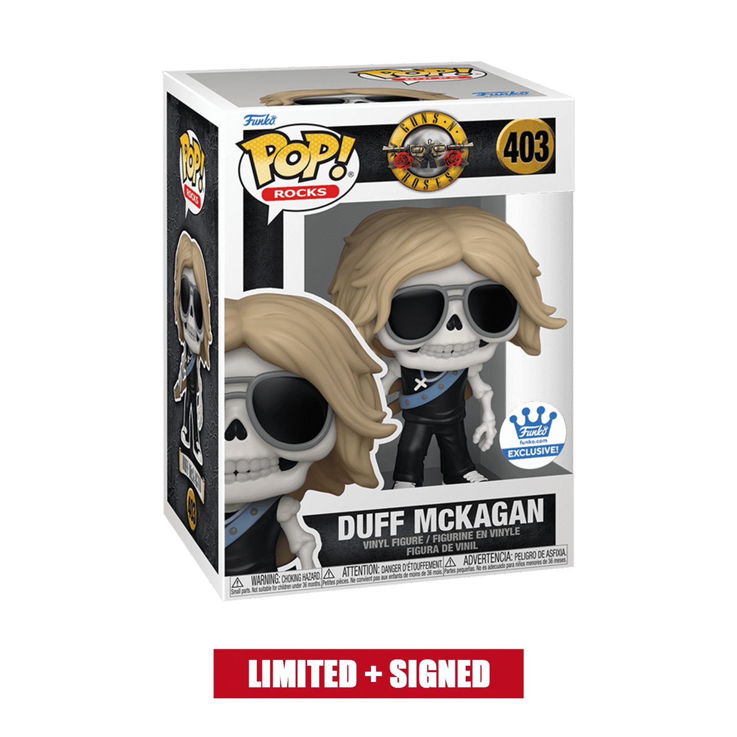 SIGNED POP! DUFF MCKAGAN (SKELETON)